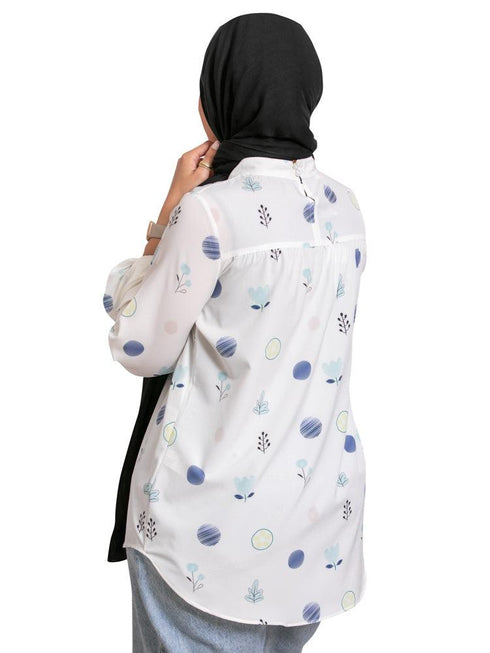 Blue Design 1 Blouse - Khotwh