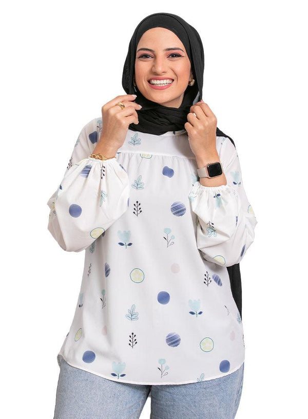 Blue Design 1 Blouse - Khotwh