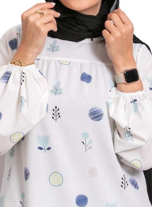 Blue Design 1 Blouse - Khotwh