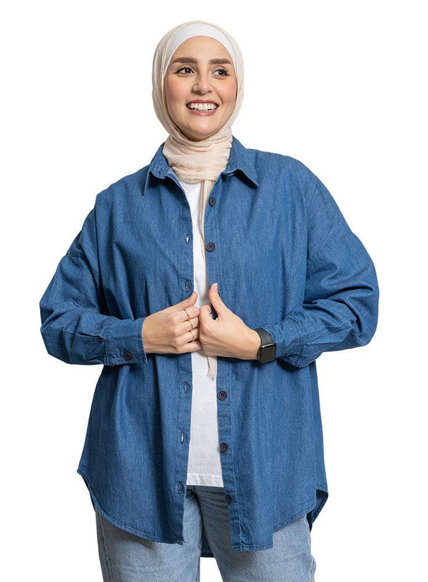 Blue O.S Denim Shirt - Khotwh