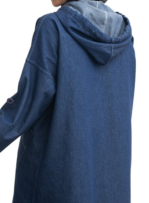 Blue Over Size Jeans Shirt - Khotwh