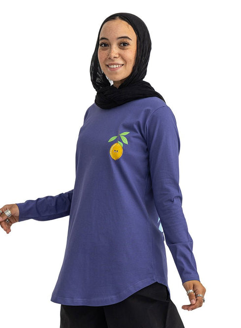 Blueberry-Design 3 Printed Long-Sleeve - Khotwh