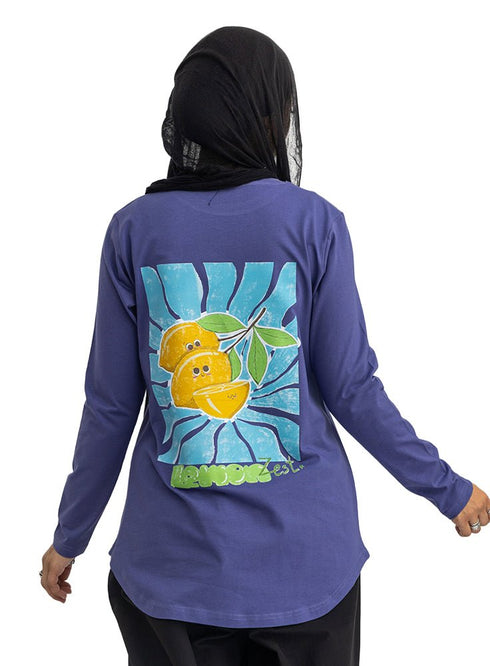 Blueberry-Design 3 Printed Long-Sleeve - Khotwh