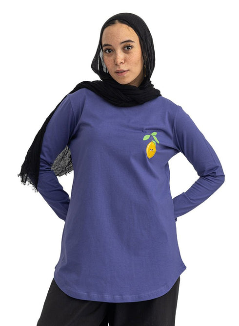 Blueberry-Design 3 Printed Long-Sleeve - Khotwh
