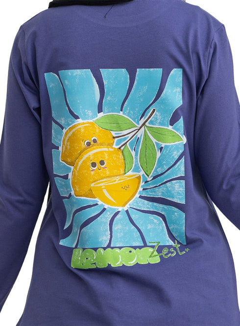 Blueberry-Design 3 Printed Long-Sleeve - Khotwh