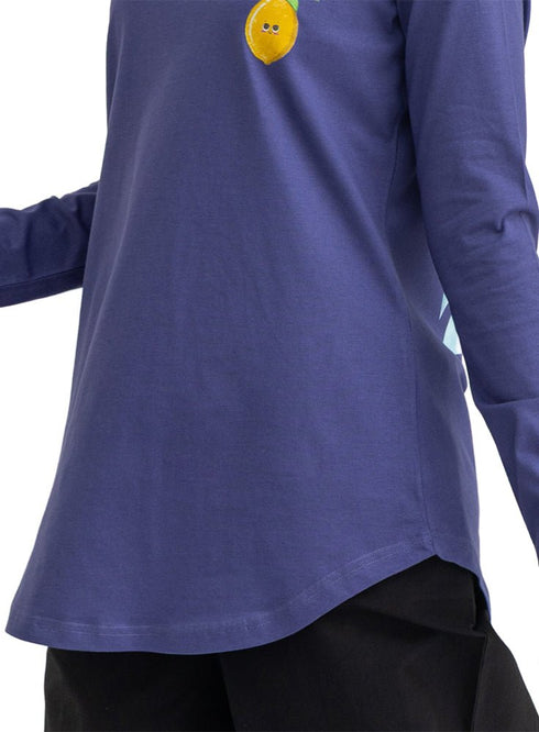 Blueberry-Design 3 Printed Long-Sleeve - Khotwh