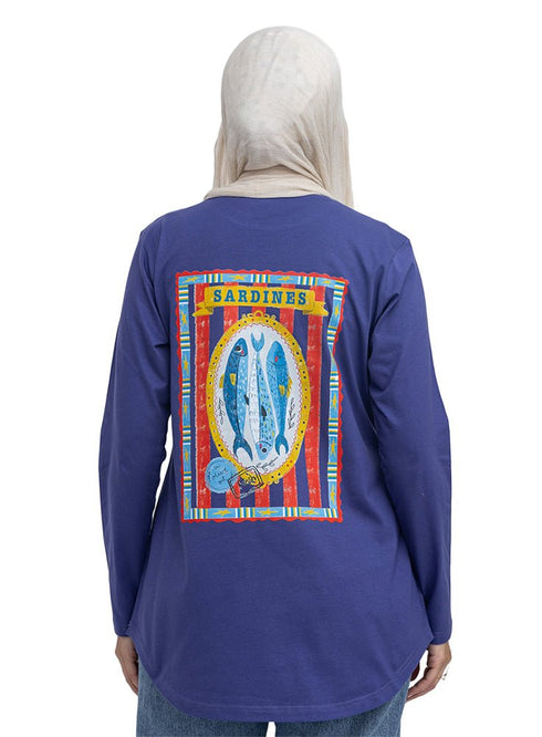 Blueberry-Design 5 Printed Long-Sleeve - Khotwh