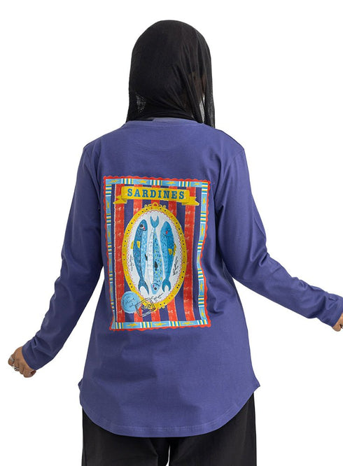 Blueberry-Design 5 Printed Long-Sleeve - Khotwh