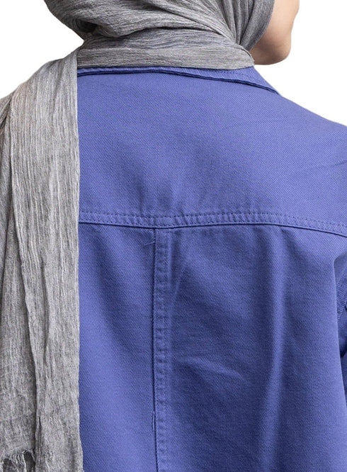 Blueberry Gabardine Jacket 4 - Khotwh