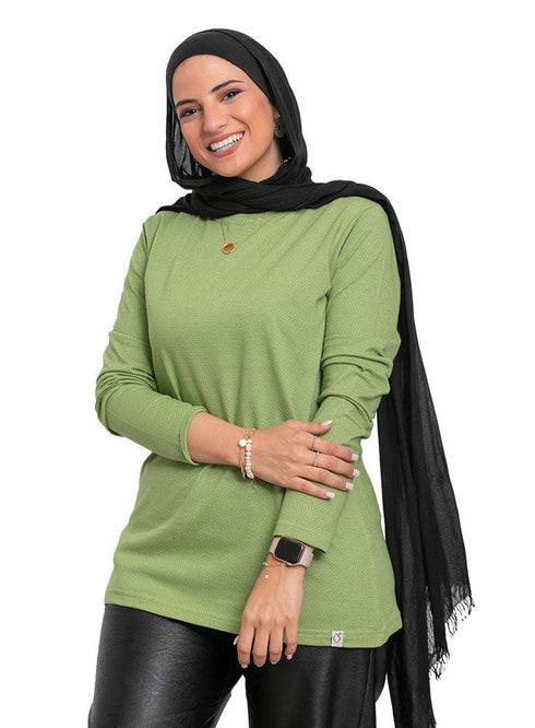 Brick - Lime Green B - Long - Sleeve - Khotwh