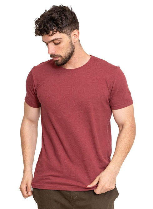 Brick Red B - Round T-shirt - Khotwh