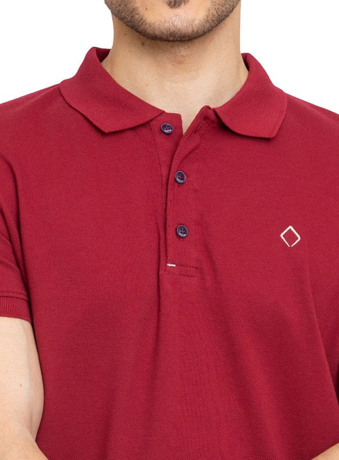 Brick Red Basic Polo - Khotwh
