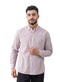 Brick Red - Design 1 Striped Linen Shirt - Khotwh