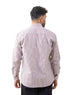 Brick Red - Design 1 Striped Linen Shirt - Khotwh