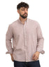 Brick Red-Design 1 Striped Linen Shirt - Khotwh