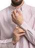 Brick Red - Design 1 Striped Oxford Shirt - Khotwh