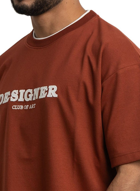 Brick Red Design 1023 NF - Round T-Shirt - Khotwh