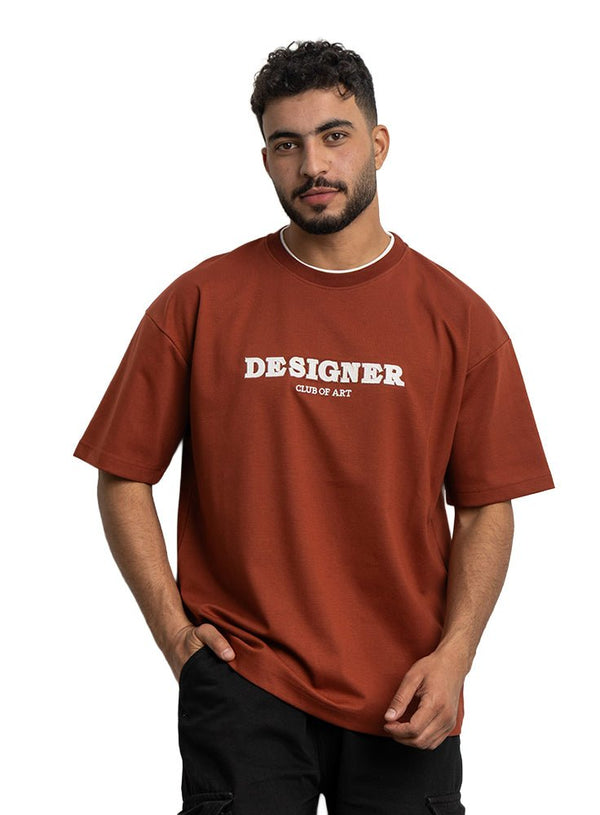 Brick Red Design 1023 NF - Round T-Shirt - Khotwh