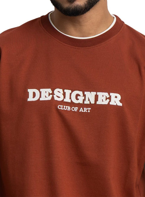 Brick Red Design 1023 NF - Round T-Shirt - Khotwh