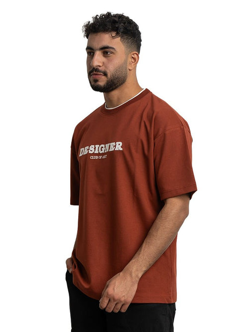 Brick Red Design 1023 NF - Round T-Shirt - Khotwh