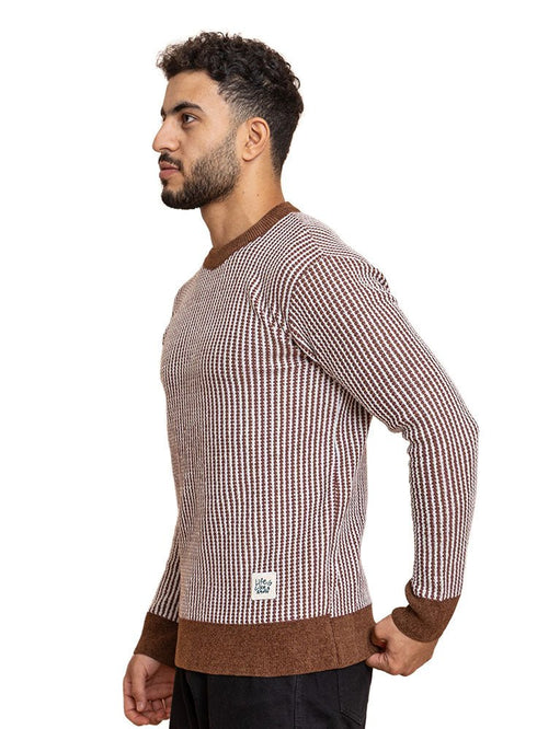 Brick Red Design 2411 Round Pullover - Khotwh