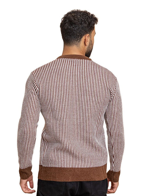 Brick Red Design 2411 Round Pullover - Khotwh
