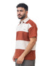 Brick Red Design 3008 NF - Polo Neck T-Shirt - Khotwh
