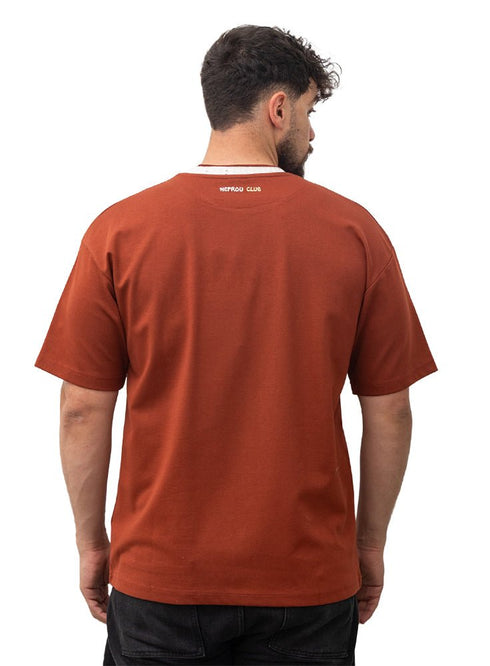 Brick Red Design 3013 NF - Round T-Shirt - Khotwh