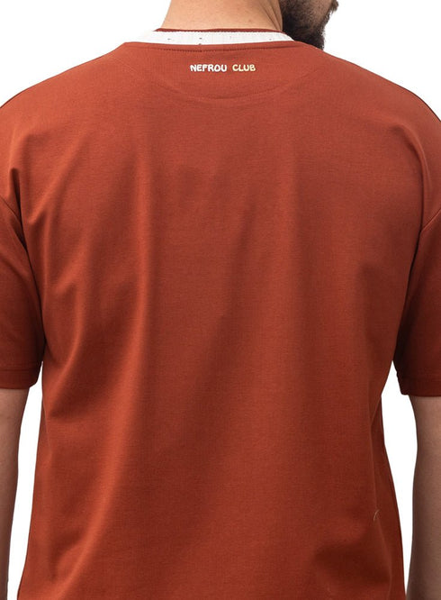 Brick Red Design 3013 NF - Round T-Shirt - Khotwh