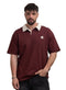 Brick Red Design 3015 NF - Polo Neck T-Shirt - Khotwh