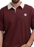 Brick Red Design 3015 NF - Polo Neck T-Shirt - Khotwh
