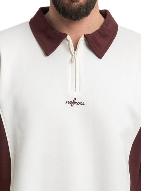 Brick Red Design 3018 NF - Polo Neck T-Shirt - Khotwh