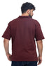 Brick Red Design 3081 NF-Polo Neck T-Shirt - Khotwh