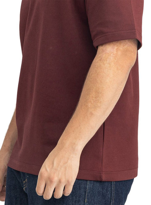 Brick Red Design 3082 NF-Polo Neck T-Shirt - Khotwh