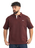 Brick Red Design 3083 NF-Polo Neck T-Shirt - Khotwh