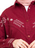 Brick Red Design 719311Jacket - Khotwh