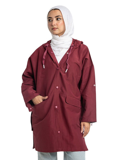 Brick Red - Design 7201 Gabardine Jacket - Khotwh