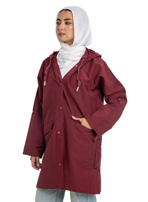 Brick Red - Design 7201 Gabardine Jacket - Khotwh