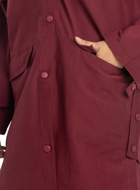 Brick Red - Design 7201 Gabardine Jacket - Khotwh