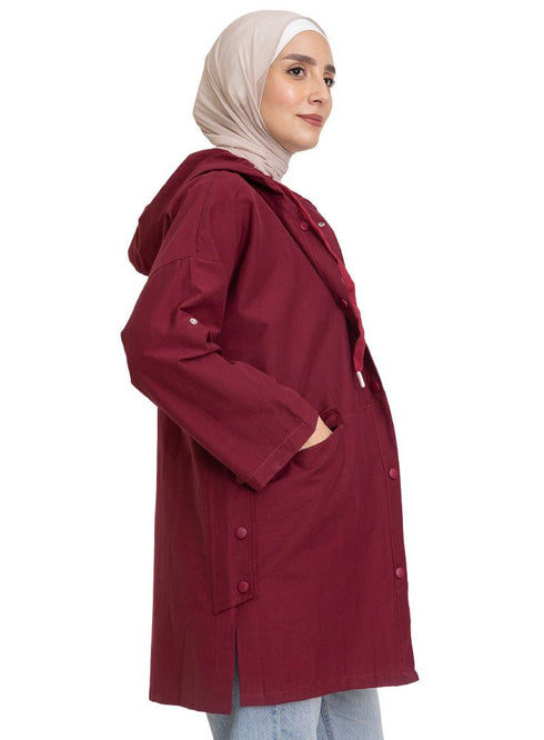 Brick Red Design 7201 Jacket - Khotwh