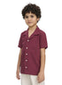 Brick Red Kids Linen Shirt - Khotwh