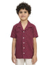 Brick Red Kids Linen Shirt - Khotwh