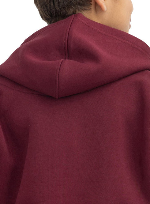 Brick Red Kids Sw-Zipper - Khotwh