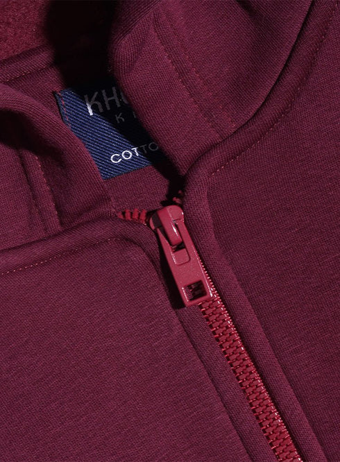 Brick Red Kids Sw-Zipper - Khotwh