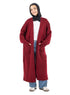 Brick Red Knitted - Long Cardigan - Khotwh
