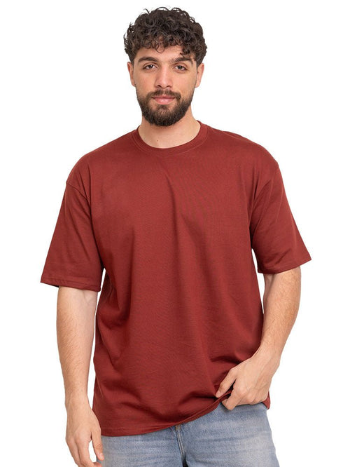 Brick Red O.S Round T-Shirt - Khotwh