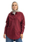 Brick Red Over Size Oxford Shirt - Khotwh