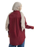 Brick Red Over Size Oxford Shirt - Khotwh
