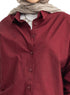 Brick Red Over Size Oxford Shirt - Khotwh