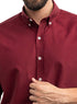Brick Red Oxford Half Shirt - Khotwh